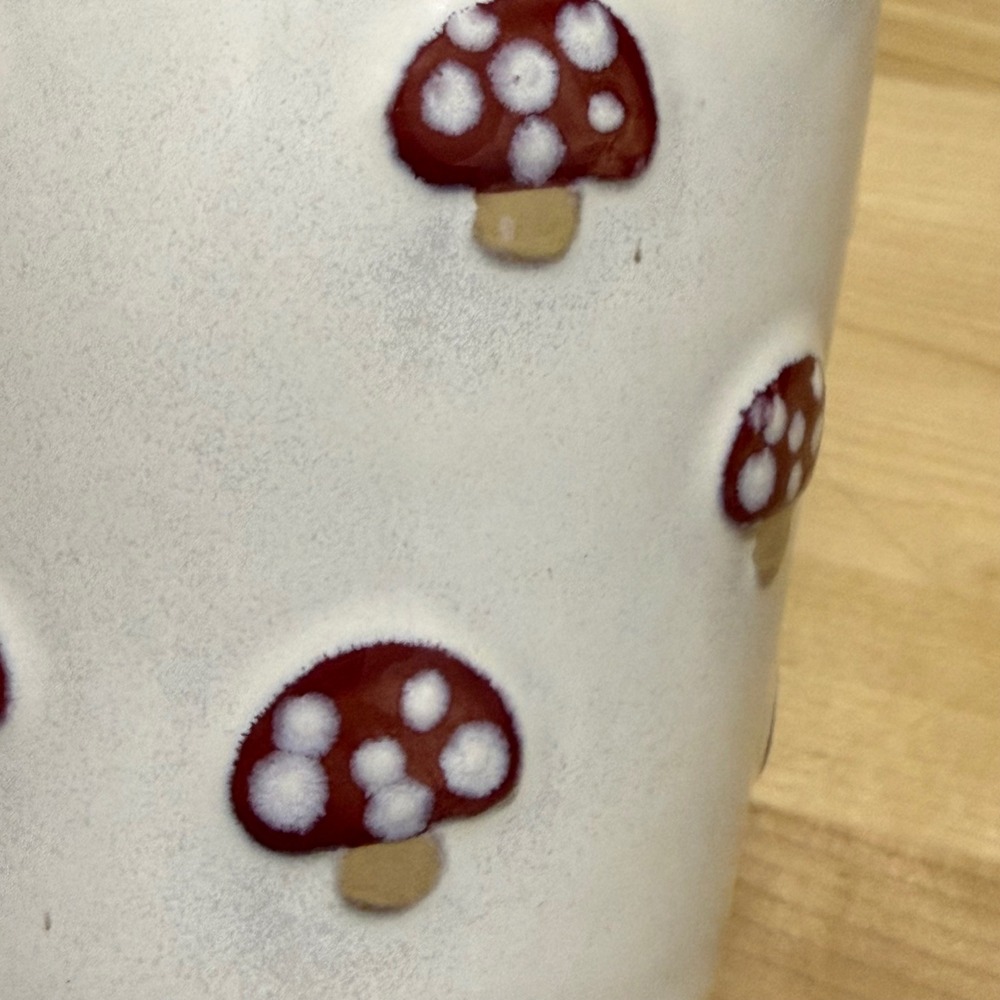 Woodland Whimsical‎ Cottagecore Rustic Red Mushroom Fairy-tale Stonewear Mug - Picture 3 of 8